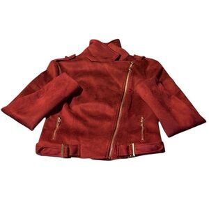 Romeo & Juliet Couture Burgundy Red Suede Jacket